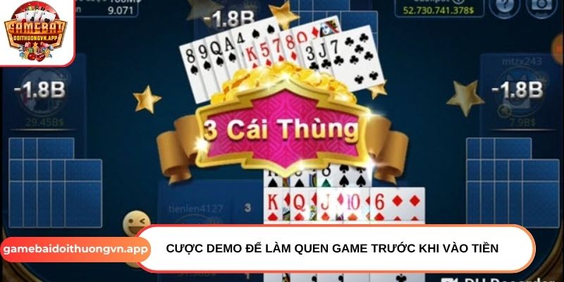 Cược demo để làm quen game trước khi vào tiền 