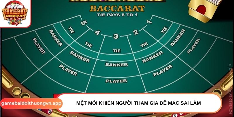 Mệt mỏi khiến người tham gia dễ mắc sai lầm Mệt mỏi khiến người tham gia dễ mắc sai lầm